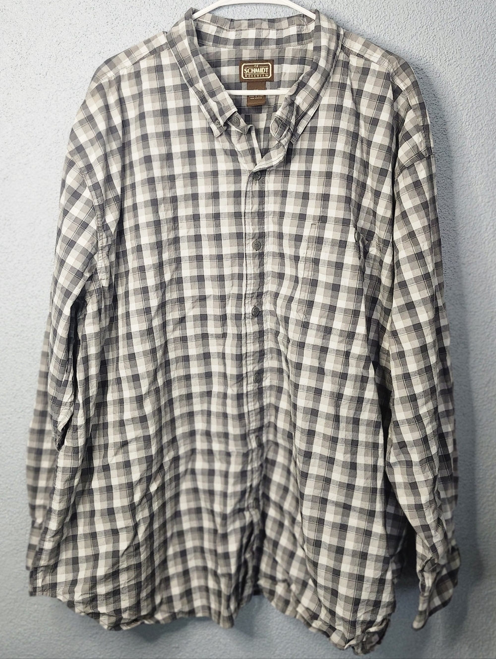 Schmidt & Sons Gray Plaid Long-Sleeve Button-Down Shirt